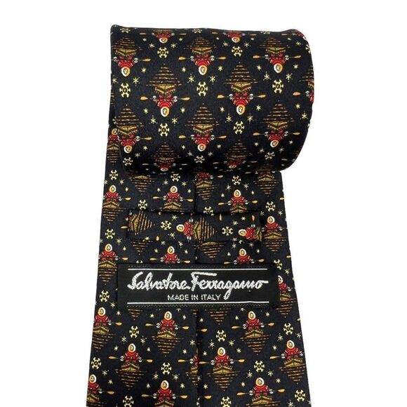 Salvatore Ferragamo Men's Silk Neck Tie - Picture 8 of 12
